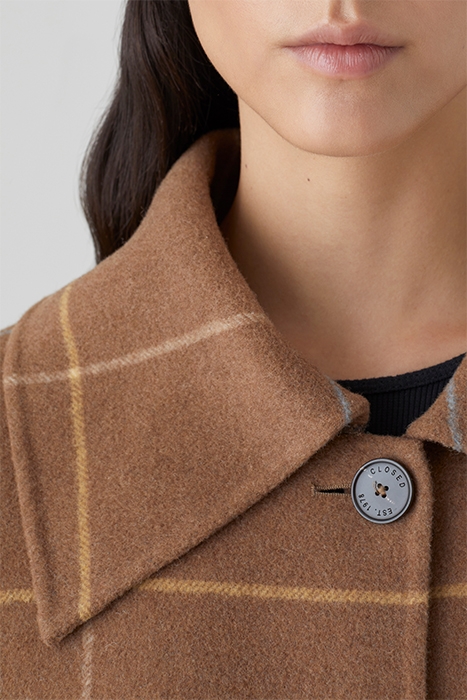 WOMEN PONCHO COAT GOLDEN WOOD 3