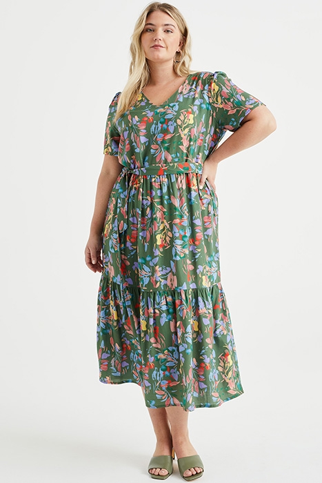 DRESS MID LENGTH DARK GREEN 2