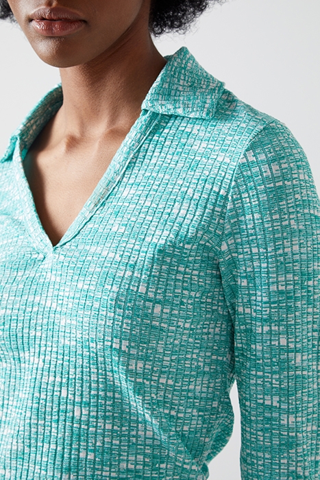 IVES POLO SHIRT GREEN/CREAM 4