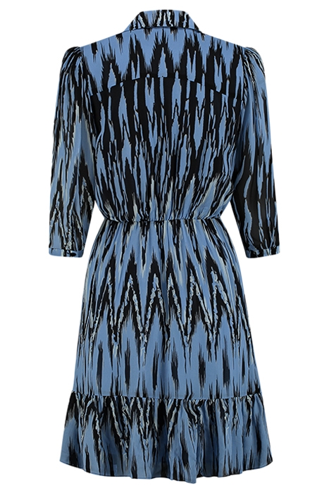 SOLEDAD DRESS BLACK/BABY BLUE/MID BLUE 2