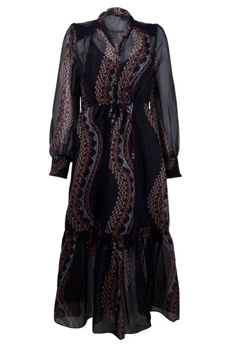 NISHA LETICIA DRESS BLACK MULTI 1