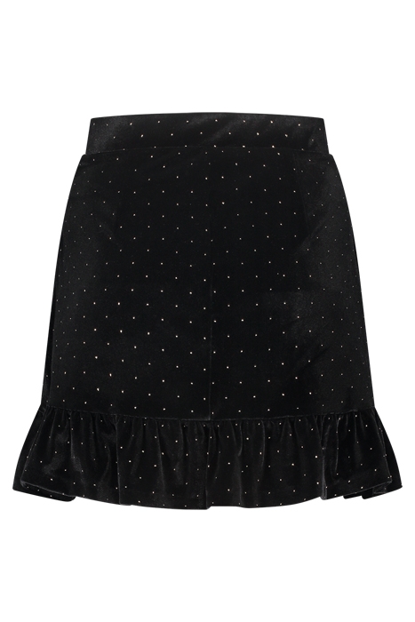 VELVET FOIL SKIRT BLACK/GOLD 2