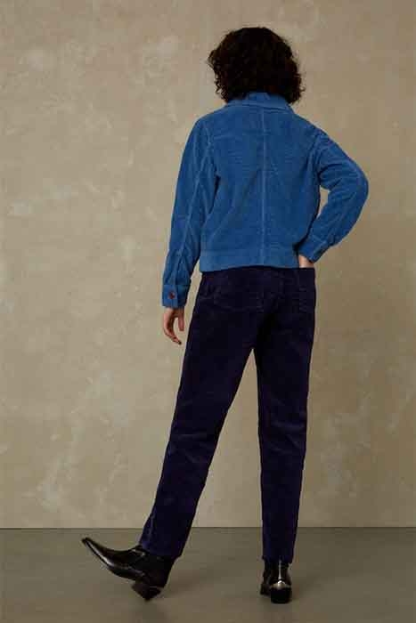 CAROLINE CROPPED WORKER BLUE CORD 3