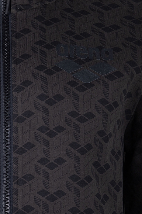 MAN HOODIE FULL ZIP A-AFM817W22 PEAT BLACK 3