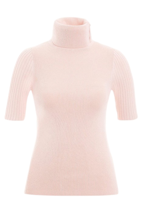 LENA HIGH NECK RIBBED SS TOP SANDY SHORE 5