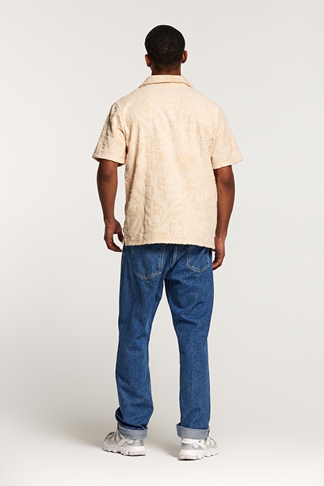 MEN TOWELING SHORTSLEEVE SHIRT ANGORA BEIGE 6