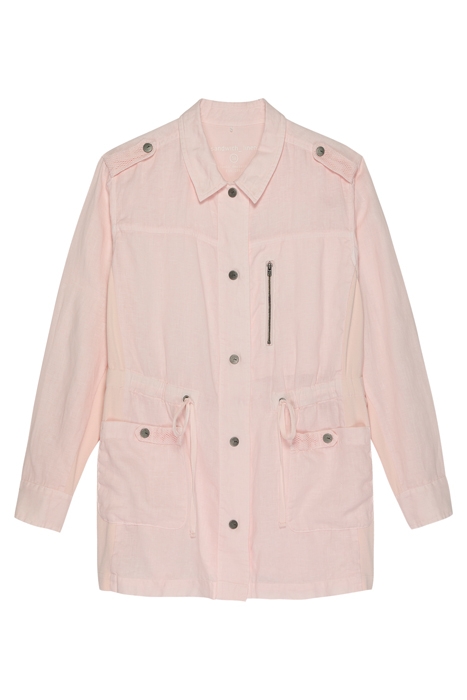 LINEN JACKET WITH CARGO BAGS MAUVE CHALK 1