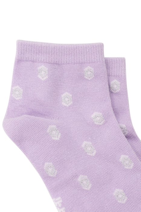 GIRLS’ VIOLET/WHITE SOCKS 6