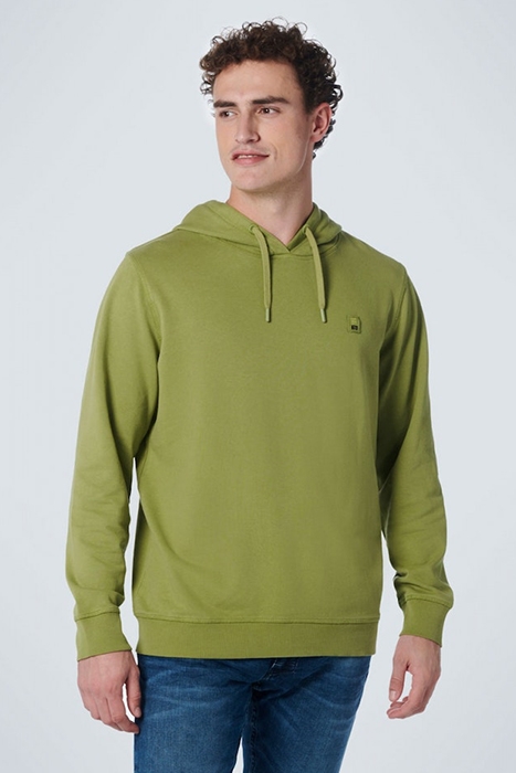 SWEATER HOODED STONE WASHED LIGHT GREEN 1