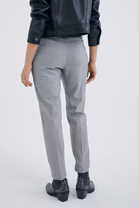 BLACK HOUNDSTOOTH SLIM SUIT TROUSERS 2