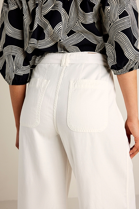 WIDELEG PANTS COTTON LYOCELL TWILL OFF WHITE 3