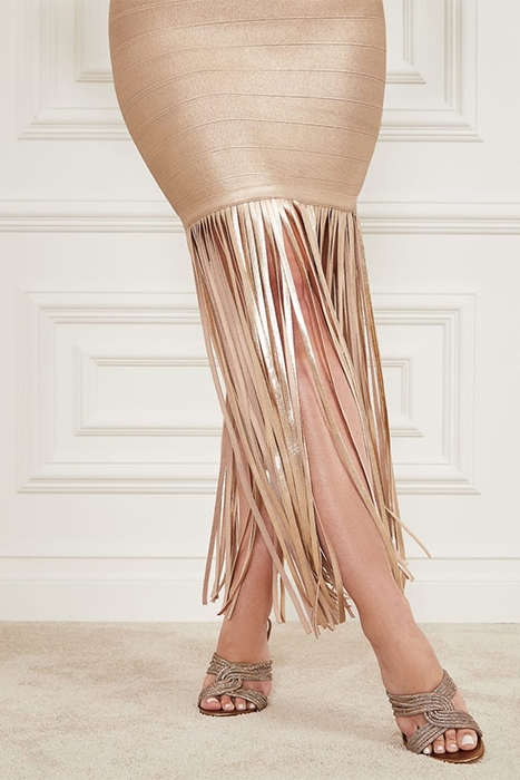 GOLD MUSE BANDAGE MAXI DRESS MULTI 5