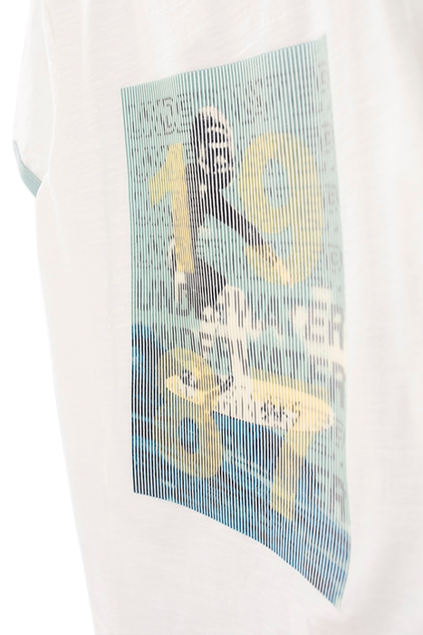 BOYS’ WHITE T-SHIRT WITH SURFER UNDER RUBBER STRIPES 5