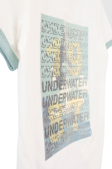 BOYS’ WHITE T-SHIRT WITH SURFER UNDER RUBBER STRIPES 4