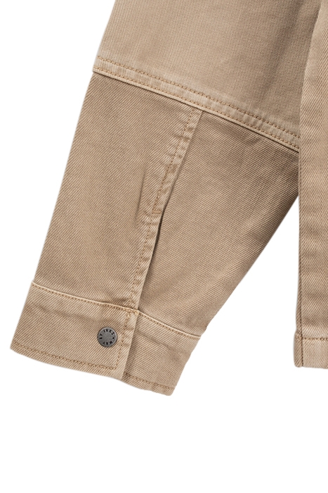 BEIGE DENIM JACKET WITH DETACHABLE HOOD 8