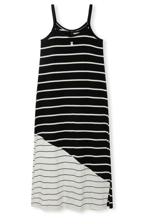 STRAPPY DRESS MIX STRIPES BLACK/OAT 4