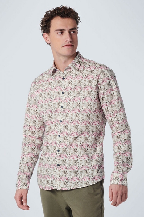 SHIRT STRETCH ALLOVER PRINTED MAUVE 1