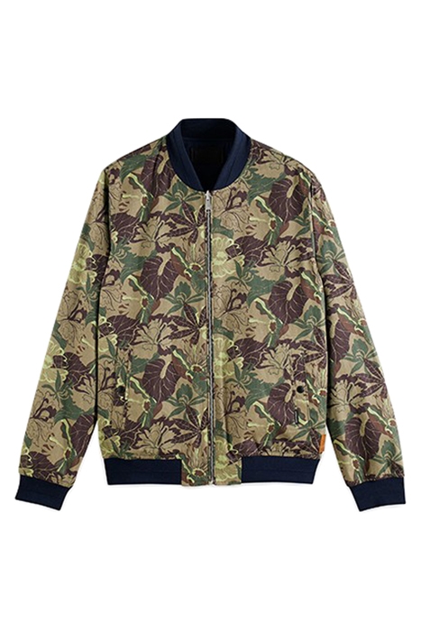 REVERSIBLE BOMBER JACKET NAVY/ARMY FLOWER AOP 3