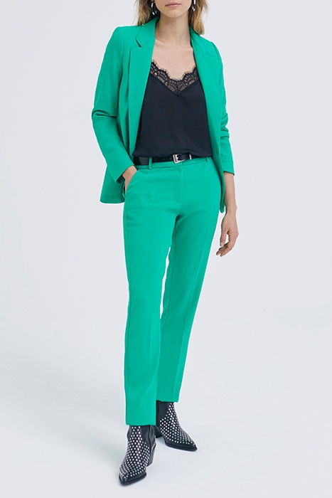 GREEN HIGH-WAIST STRAIGHT TROUSERS 4