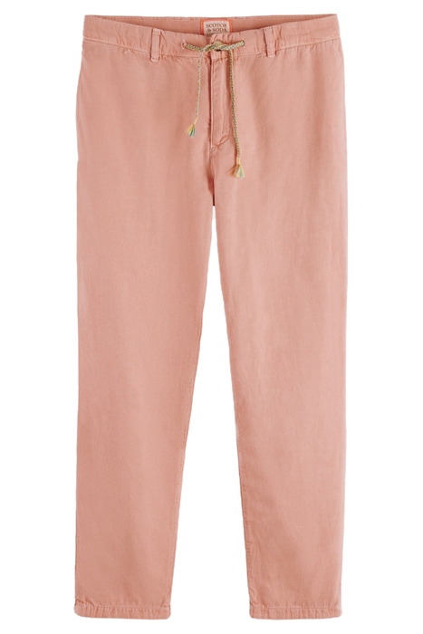 THE DRIFT- GARMENT-DYED COTTON LINEN JOGGER FLAMINGO 1