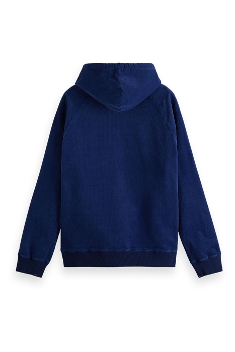 SOFT CORDUROY HOODIE MARINE 2
