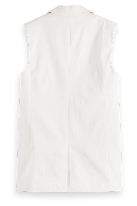 LONGER LENGTH SUMMER GILET OFF WHITE 2