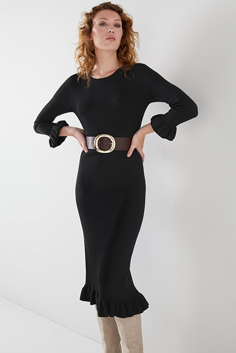 RACHEL MIDI DRESS BLACK 1