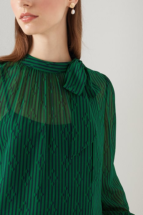 MARCY BLOUS GREEN/BLUE 5