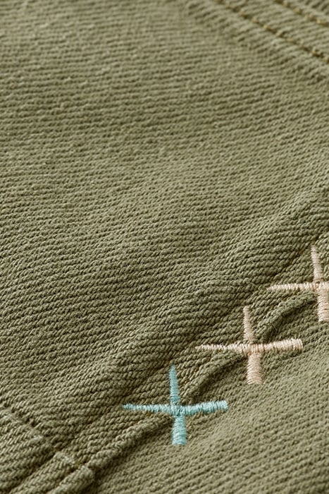 SKIM SKINNY JEANS — GARMENT DYED COLOURS MILITARY GREEN 8