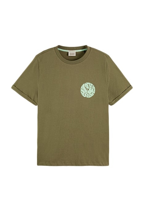 REGULAR FIT T-SHIRT IN ORGANIC COTTON OLIVE GREEN 1