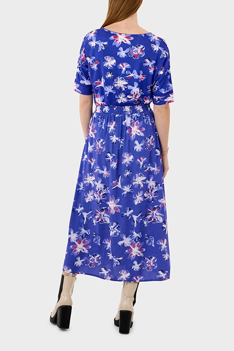 A-LINE FLORAL PRINT SKIRT WITH ELASTIC BAND SPECTRUM BLUE 4