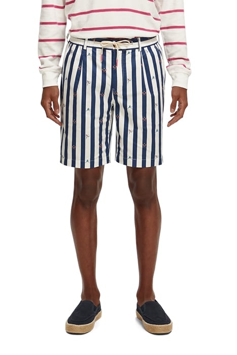 BLAKE- STRIPED COTTON OXFORD BERMUDA SHORT TENNIS MINI 3