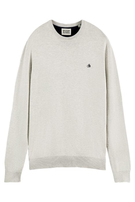ESSENTIALS - CLASSIC CREWNECK PULLOVER BONE WHITE MELANGE 1