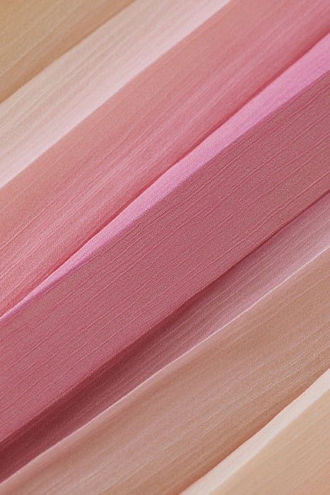 BOW PLEATED RECYCLED POLYESTER MINI DRESS RAINBOW OMBRE 3