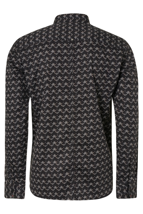 SHIRT LONG SLEEVE ALL OVER PRINTED STRETCH DARK GREY 2