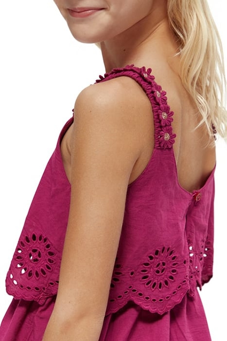 LAYERED BRODERIE ANGLAISE MIDI DRESS DAHLIA 8