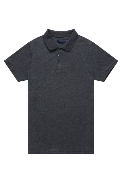 2 PACK JERSEY SHORT SLEEVE POLO SHIRTS BLACK/CHARCOAL MEL 4