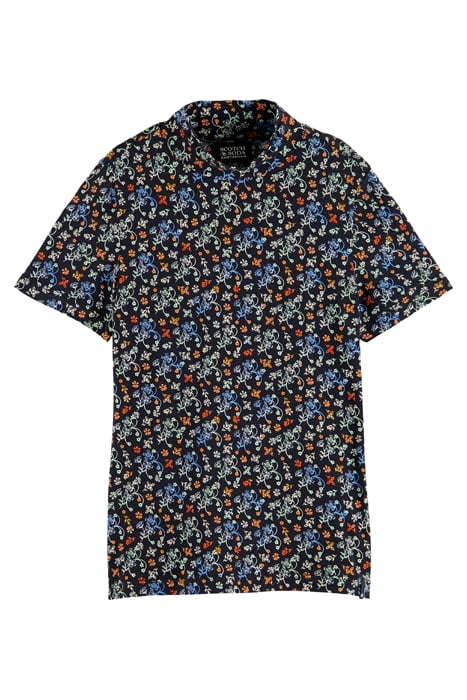 ALL-OVER PRINTED HIGH-NECK SHORT-SLEEVED T-SHIRT COMBO D 1