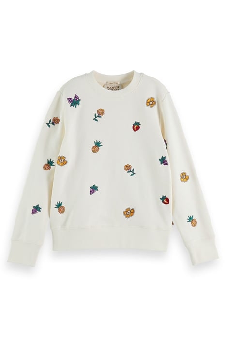 ALL-OVER EMBROIDERED REGULAR-FIT SWEATSHIRT VANILLA ICE 1
