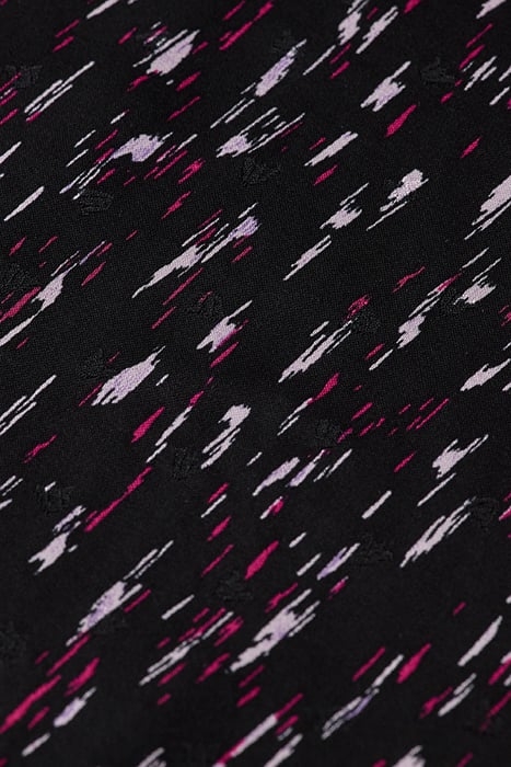 RELAXED FIT SHIRT DRESS IN VISCOSE JACQUARD IKAT RAIN 3