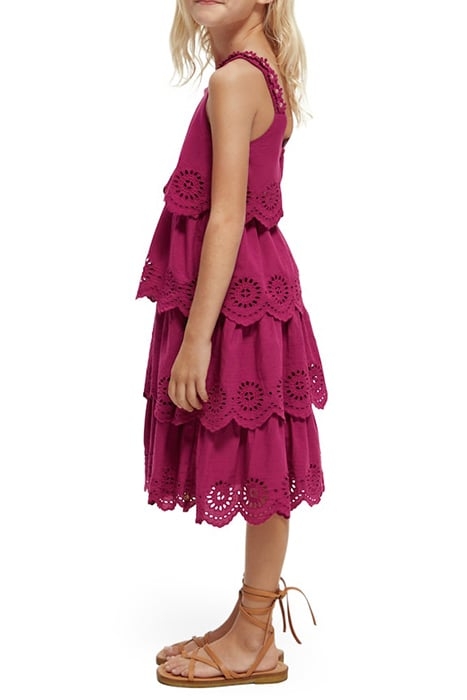 LAYERED BRODERIE ANGLAISE MIDI DRESS DAHLIA 4