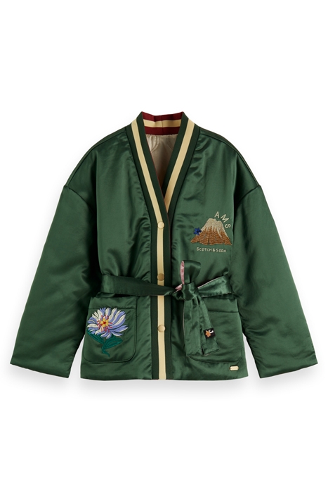 REVERSIBLE SOUVENIR KIMONO BOMBER MILITARY 1