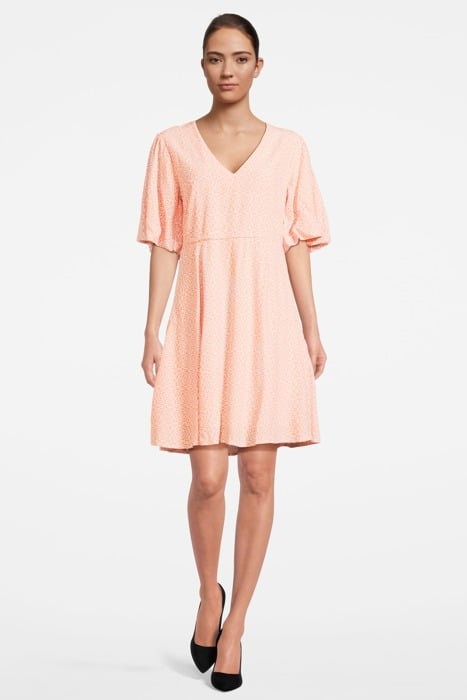 V-NECK S/S FLOWY SHIRT DRESS COMBO D 2