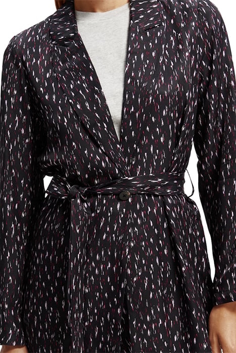 PRINTED DRAPEY BLAZER IKAT RAIN 6