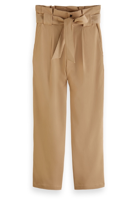 DAISY - HIGH RISE STRAIGHT LEG PAPERBAG TROUSERS TRAVERTINE 1
