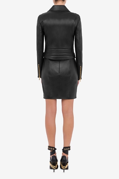 BIKER IN NAPPA LETTERING LOGO BLACK 2