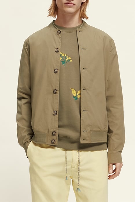 LIGHTWEIGHT POPLIN BOMBER KHAKI 2