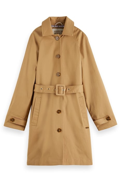 CONTRAST DETAIL TRENCH COAT SAND 1