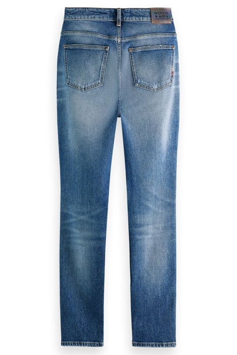 THE LINE HIGH RISE SKINNY IN ORGANIC COTTON — WONDER OF BLUE 2