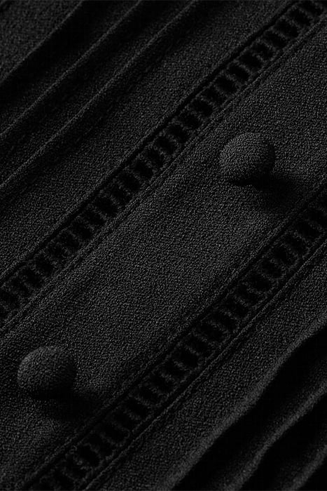 RUFFLED COLLAR MINI DRESS BLACK 7